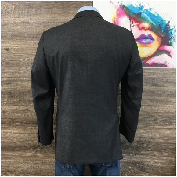 Nordstrom Mens Blazer Sport Coat Two Button Casual Jacket Size 40R Wool Suits‎ - Picture 6 of 13